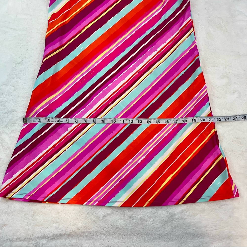 Jude Connally Dress Size Small Multicolored Melody Mod Stripe Sleeveless Swing - Picture 10 of 10
